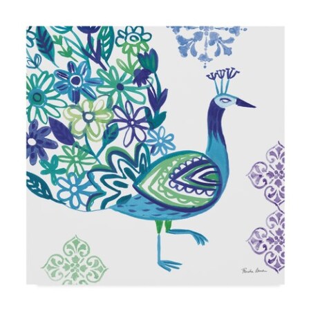 Farida Zaman 'Jewel Peacocks Iii' Canvas Art,35x35